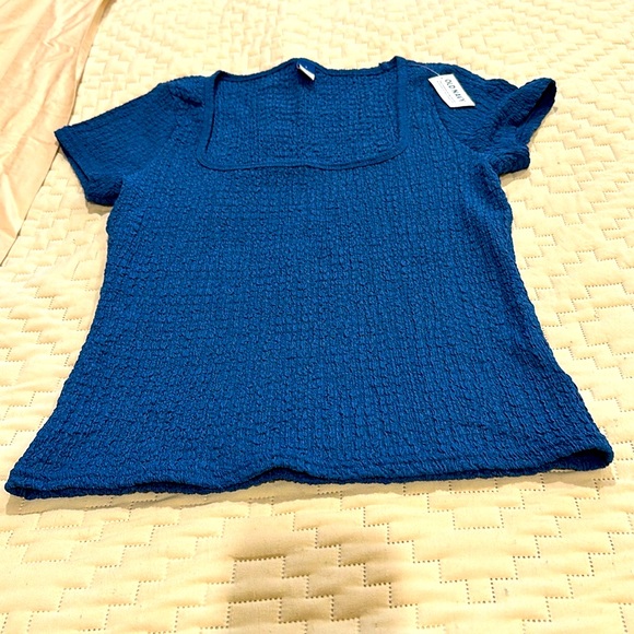 NWT old Navy royal blue crinkle top, small - Picture 4 of 7